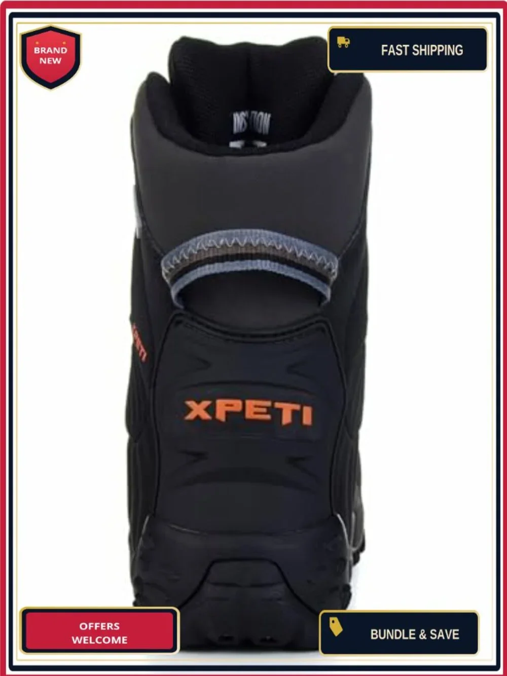 Waterproof Thinsulate Insulated Hiking Boots - Mid High-Top Lace-Up